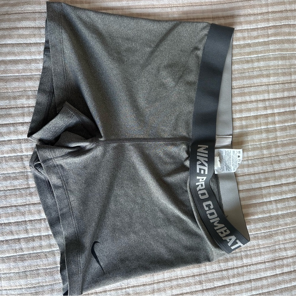 Nike Pro Combat Gray Shorts 3”